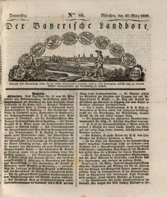 Der Bayerische Landbote Donnerstag 29. März 1832