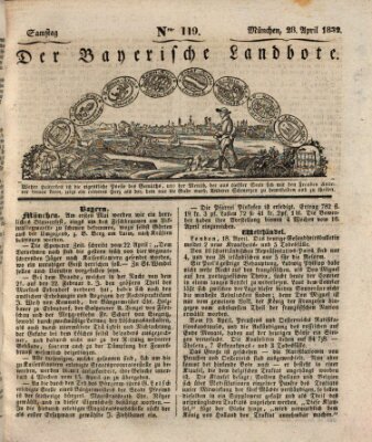 Der Bayerische Landbote Samstag 28. April 1832