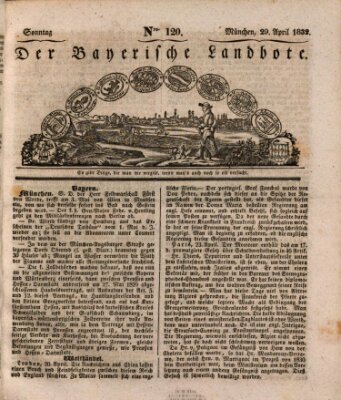 Der Bayerische Landbote Sonntag 29. April 1832