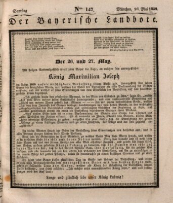 Der Bayerische Landbote Samstag 26. Mai 1832