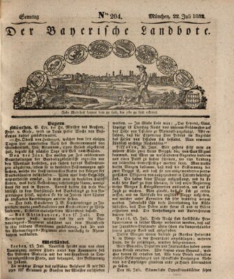 Der Bayerische Landbote Sonntag 22. Juli 1832