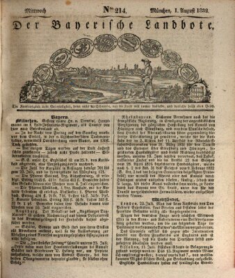 Der Bayerische Landbote Mittwoch 1. August 1832