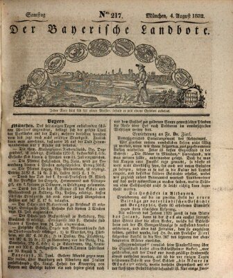 Der Bayerische Landbote Samstag 4. August 1832
