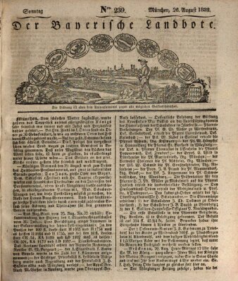 Der Bayerische Landbote Sonntag 26. August 1832