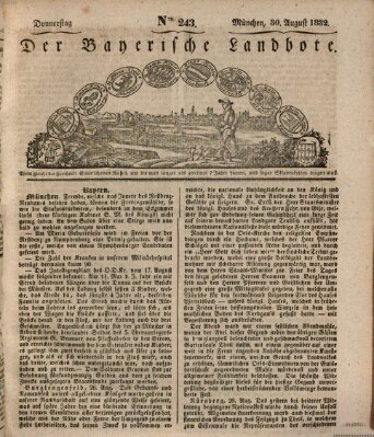 Der Bayerische Landbote Donnerstag 30. August 1832