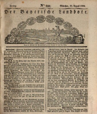 Der Bayerische Landbote Freitag 31. August 1832