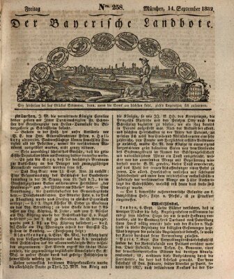 Der Bayerische Landbote Freitag 14. September 1832