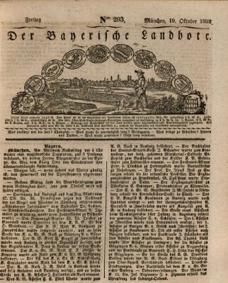 Der Bayerische Landbote Freitag 19. Oktober 1832