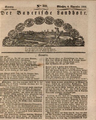 Der Bayerische Landbote Sonntag 4. November 1832