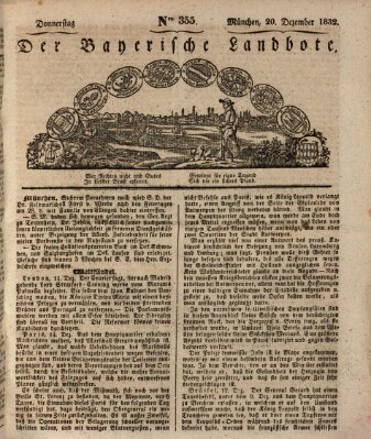 Der Bayerische Landbote Donnerstag 20. Dezember 1832