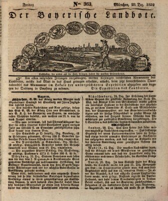 Der Bayerische Landbote Freitag 28. Dezember 1832