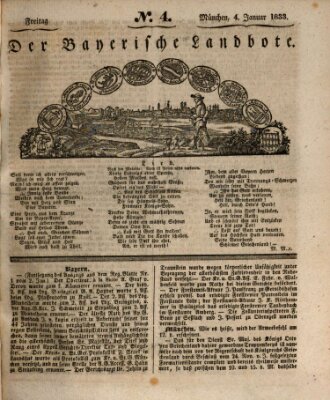 Der Bayerische Landbote Freitag 4. Januar 1833