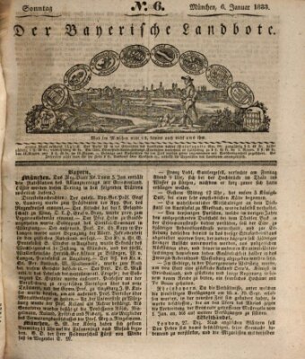 Der Bayerische Landbote Sonntag 6. Januar 1833