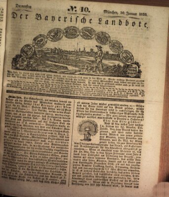 Der Bayerische Landbote Donnerstag 10. Januar 1833