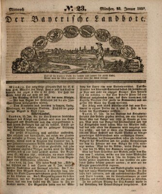 Der Bayerische Landbote Mittwoch 23. Januar 1833