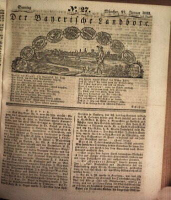 Der Bayerische Landbote Sonntag 27. Januar 1833