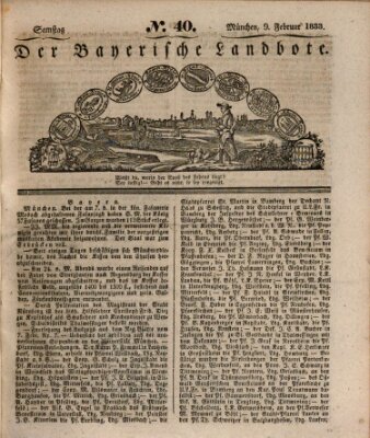 Der Bayerische Landbote Samstag 9. Februar 1833