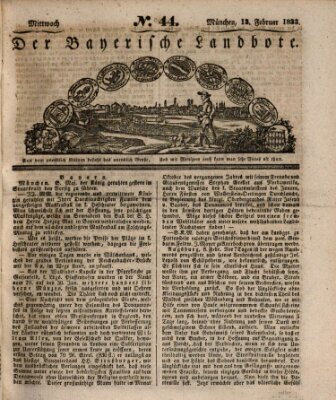 Der Bayerische Landbote Mittwoch 13. Februar 1833