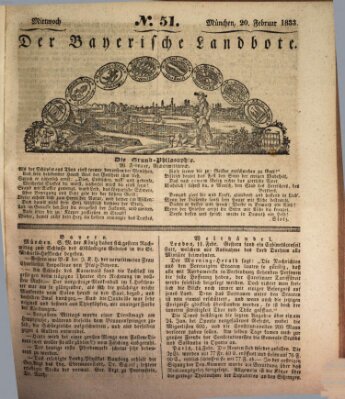 Der Bayerische Landbote Mittwoch 20. Februar 1833