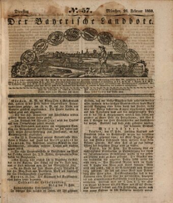 Der Bayerische Landbote Dienstag 26. Februar 1833