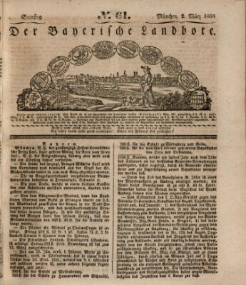 Der Bayerische Landbote Samstag 2. März 1833