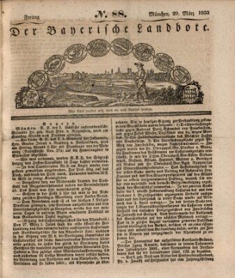 Der Bayerische Landbote Freitag 29. März 1833