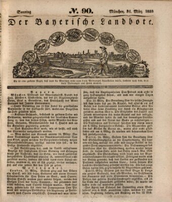 Der Bayerische Landbote Sonntag 31. März 1833