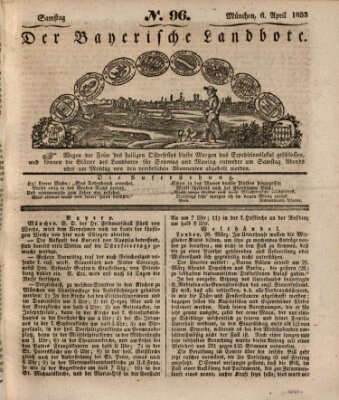 Der Bayerische Landbote Samstag 6. April 1833