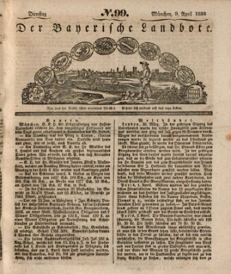 Der Bayerische Landbote Dienstag 9. April 1833