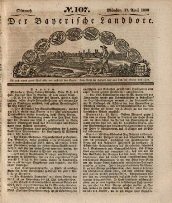 Der Bayerische Landbote Mittwoch 17. April 1833