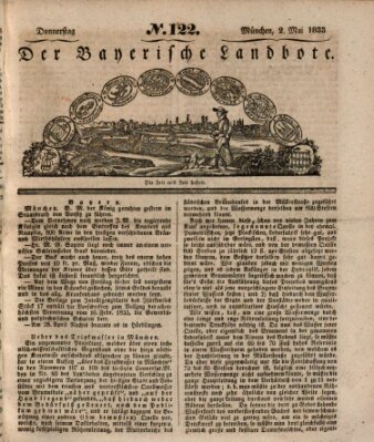 Der Bayerische Landbote Donnerstag 2. Mai 1833