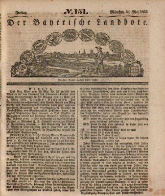 Der Bayerische Landbote Freitag 31. Mai 1833