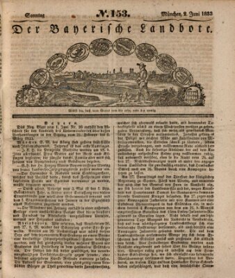 Der Bayerische Landbote Sonntag 2. Juni 1833