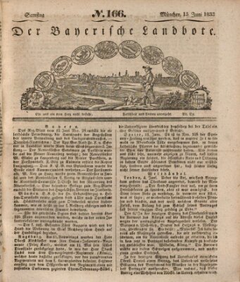 Der Bayerische Landbote Samstag 15. Juni 1833