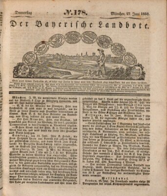 Der Bayerische Landbote Donnerstag 27. Juni 1833