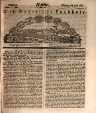 Der Bayerische Landbote Mittwoch 24. Juli 1833