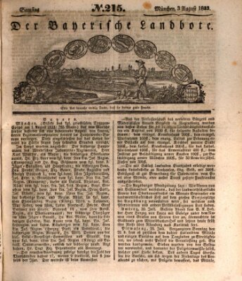 Der Bayerische Landbote Samstag 3. August 1833