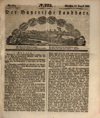 Der Bayerische Landbote Samstag 10. August 1833