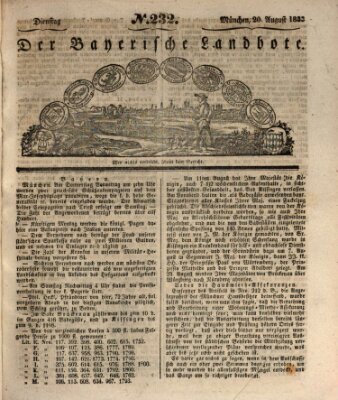 Der Bayerische Landbote Dienstag 20. August 1833