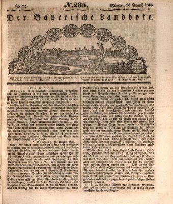 Der Bayerische Landbote Freitag 23. August 1833