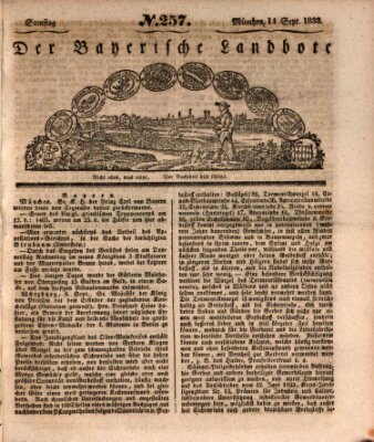 Der Bayerische Landbote Samstag 14. September 1833