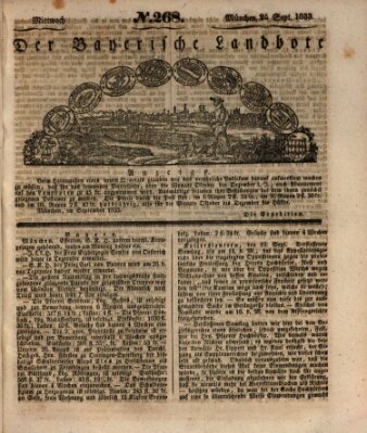 Der Bayerische Landbote Mittwoch 25. September 1833