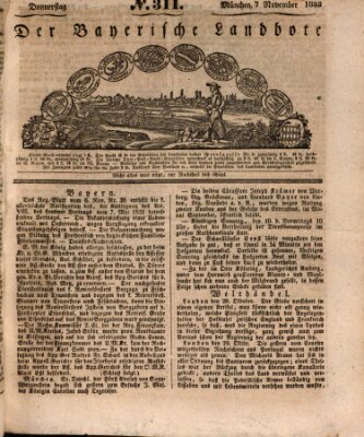 Der Bayerische Landbote Donnerstag 7. November 1833