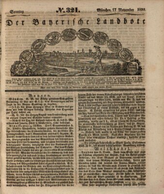 Der Bayerische Landbote Sonntag 17. November 1833