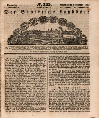 Der Bayerische Landbote Donnerstag 21. November 1833