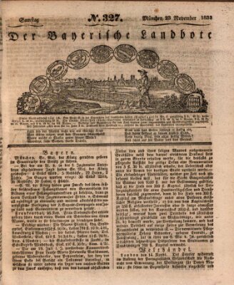 Der Bayerische Landbote Samstag 23. November 1833