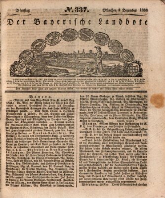 Der Bayerische Landbote Dienstag 3. Dezember 1833