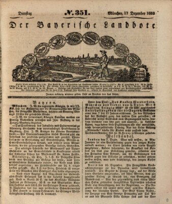 Der Bayerische Landbote Dienstag 17. Dezember 1833