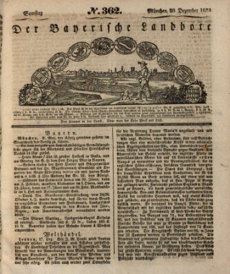 Der Bayerische Landbote Samstag 28. Dezember 1833