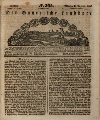 Der Bayerische Landbote Dienstag 31. Dezember 1833